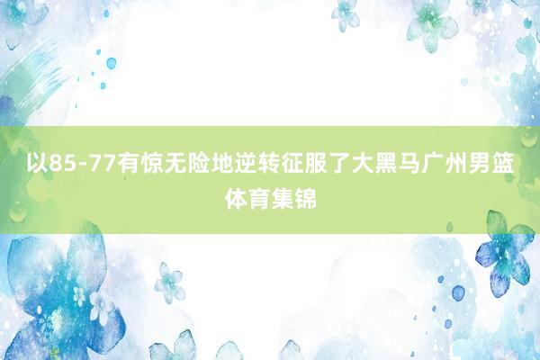 以85-77有惊无险地逆转征服了大黑马广州男篮体育集锦