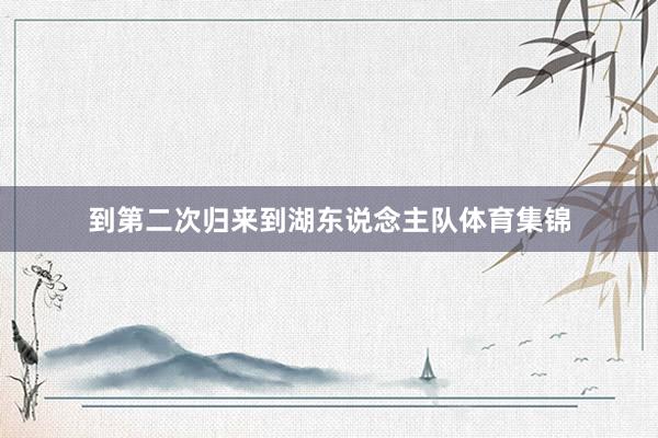 到第二次归来到湖东说念主队体育集锦