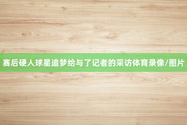 赛后硬人球星追梦给与了记者的采访体育录像/图片