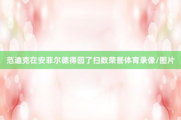 范迪克在安菲尔德得回了扫数荣誉体育录像/图片