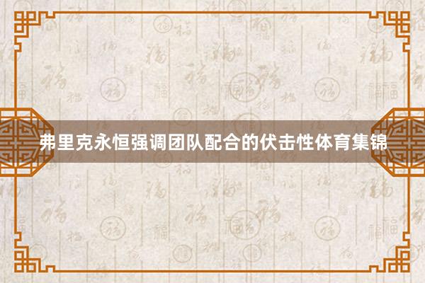 弗里克永恒强调团队配合的伏击性体育集锦