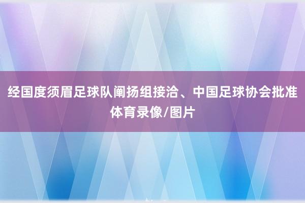 经国度须眉足球队阐扬组接洽、中国足球协会批准体育录像/图片