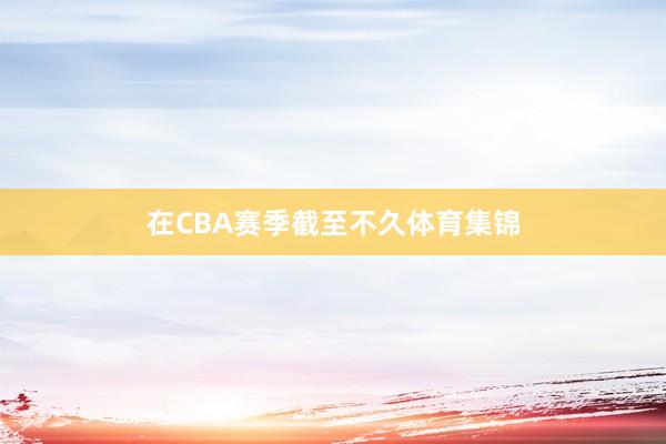 在CBA赛季截至不久体育集锦