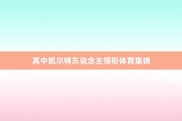 其中凯尔特东说念主领衔体育集锦