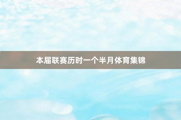 本届联赛历时一个半月体育集锦