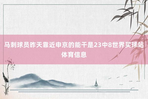 马刺球员昨天靠近申京的能干是23中8世界买球站体育信息