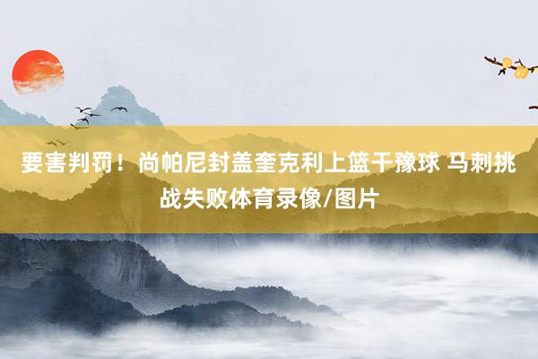 要害判罚！尚帕尼封盖奎克利上篮干豫球 马刺挑战失败体育录像/图片