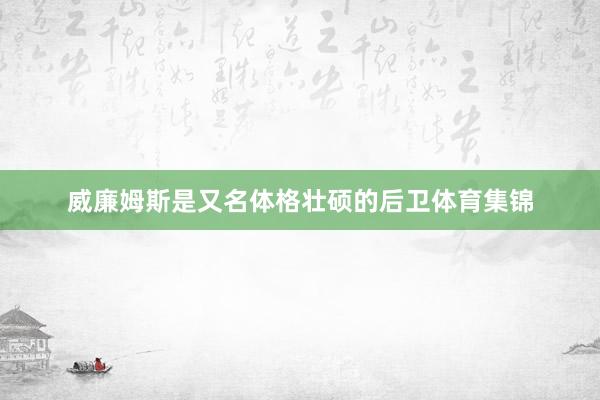 威廉姆斯是又名体格壮硕的后卫体育集锦