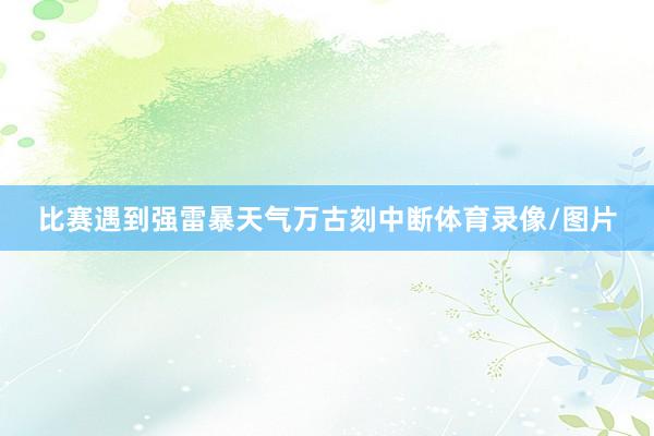 比赛遇到强雷暴天气万古刻中断体育录像/图片